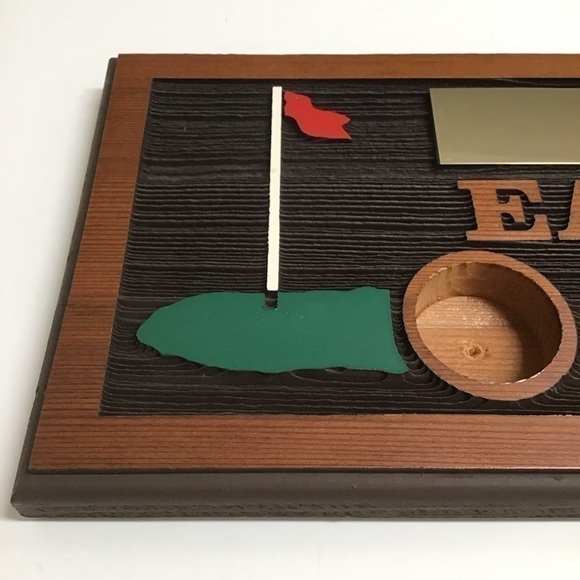 Vintage Eagle Wood Wall Plaque Award Trophy Golf Ball Holder First Eagle Blank - Picture 12 of 12